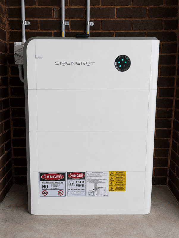 Sigenergy inverter and 24. 18kwh sigenstor battery installed in berwick by powerband electrical