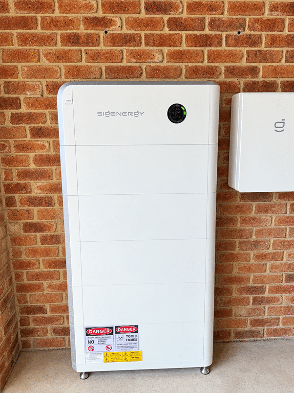 Sigenergy battery installed at a frankston south home by powerband electrical