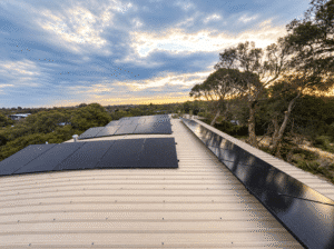 Cs rye michael spelic panels roof aerial sunset trees