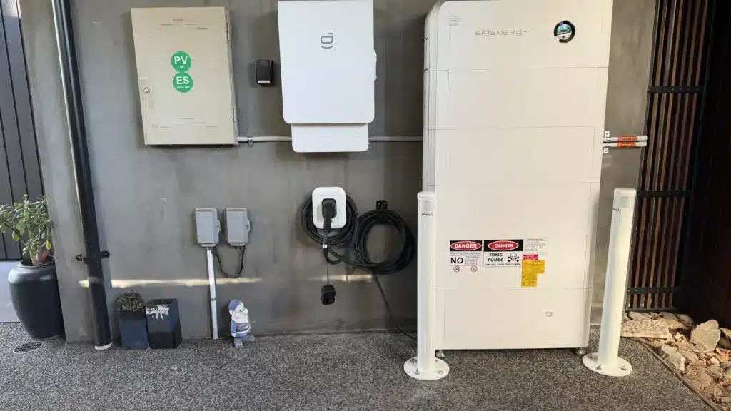 Home battery, inverter and ev charger installed together on an all-electric melbourne home