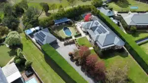 Blogs 11 Drone view of a residential solar panel installation by powerband electrical