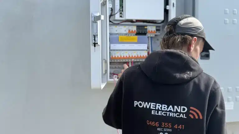 Tips To Avoid Common Electrical Issues In Winter 3 Powerband electrician checking a home switchboard