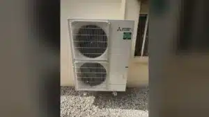 Blogs 9 Mitsubishi electric ducted reverse cycle outdoor unit installed by powerband