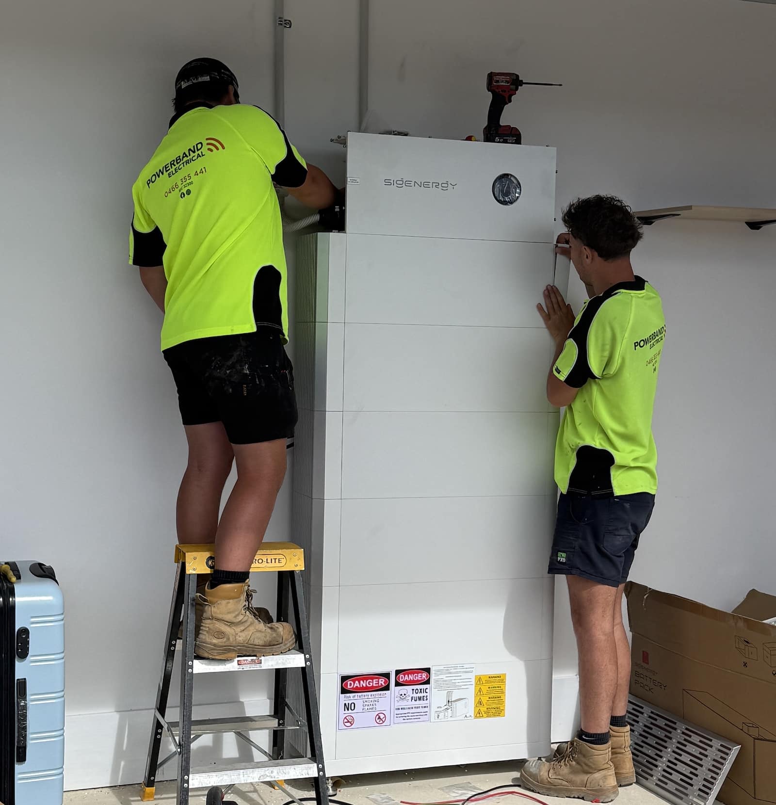 Solar panels on a melbourne roof installed by powerband electrical